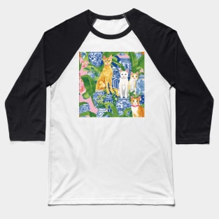 Cats and chinoiserie jars Baseball T-Shirt